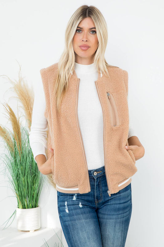 Sherpa Varsity Vest