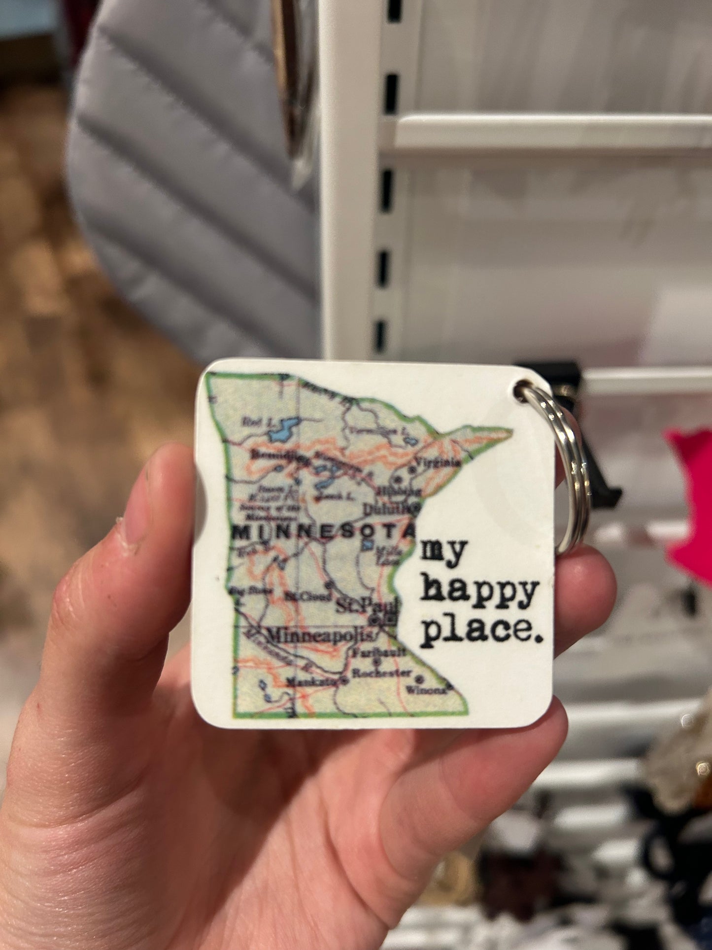 Minnesota Map Keychain