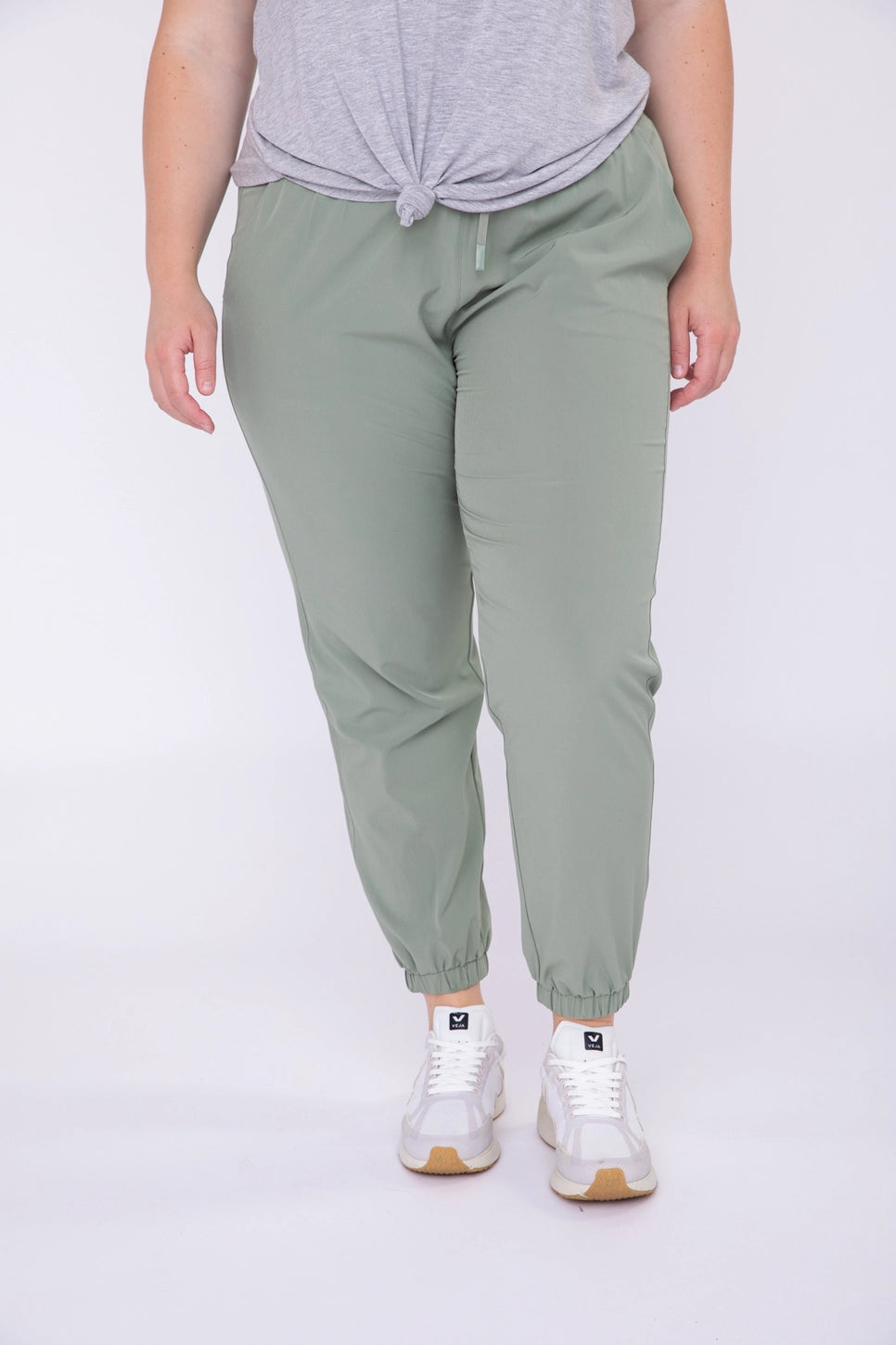 Ruffle Waist Joggers: Plus Size