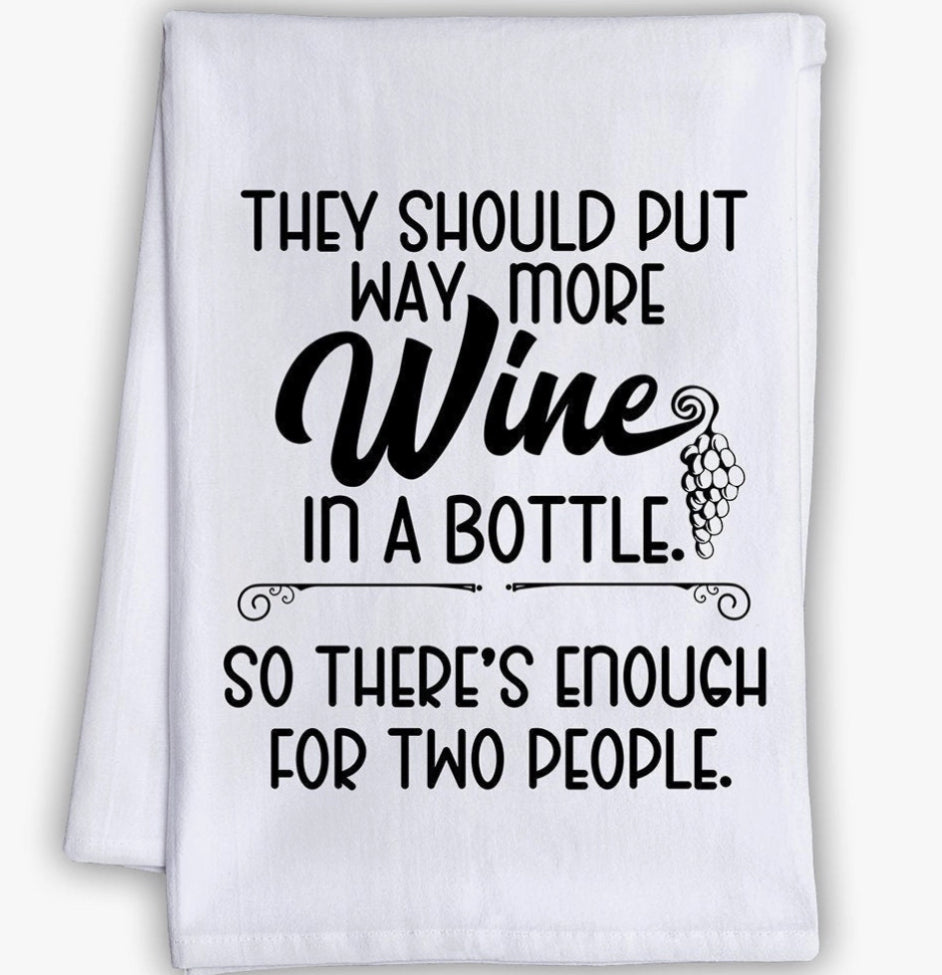 Tea Towel: More wine