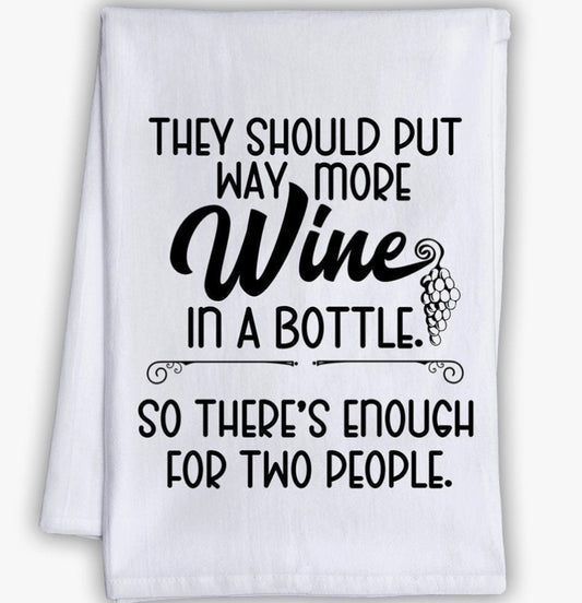 Tea Towel: More wine