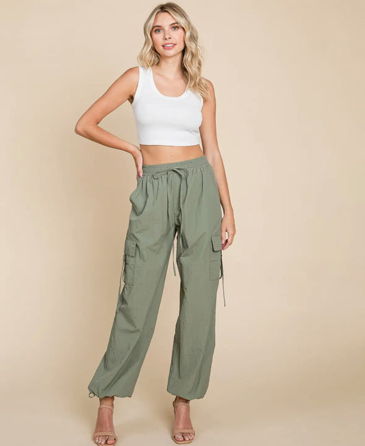 Drawstring Cargo Pants