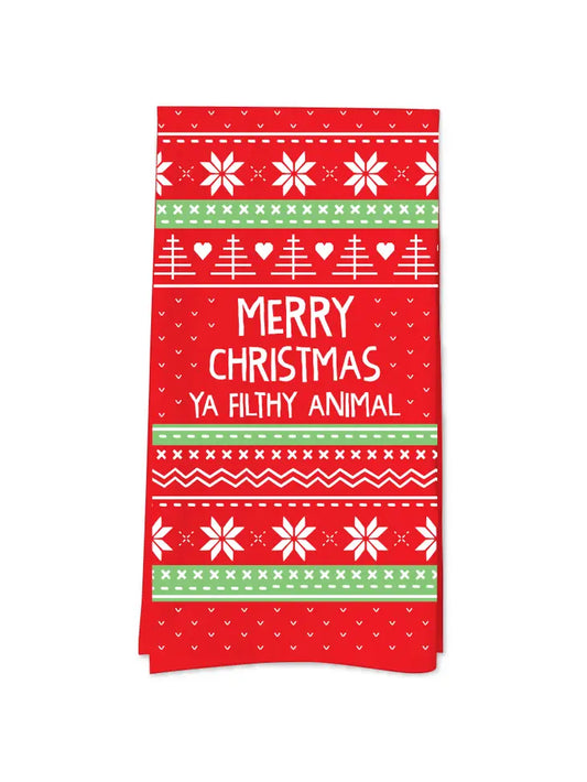 Tea Towel: Merry Christmas Filthy Animal Tea Towel