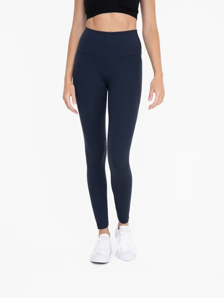 Tapered Band Essential Solid Highwaist Leggings