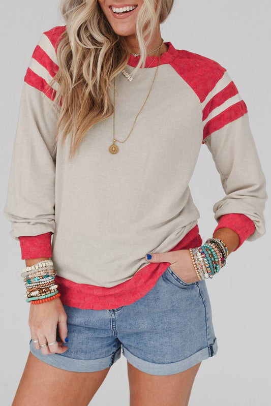 Color Block Raglan Sleeve Top