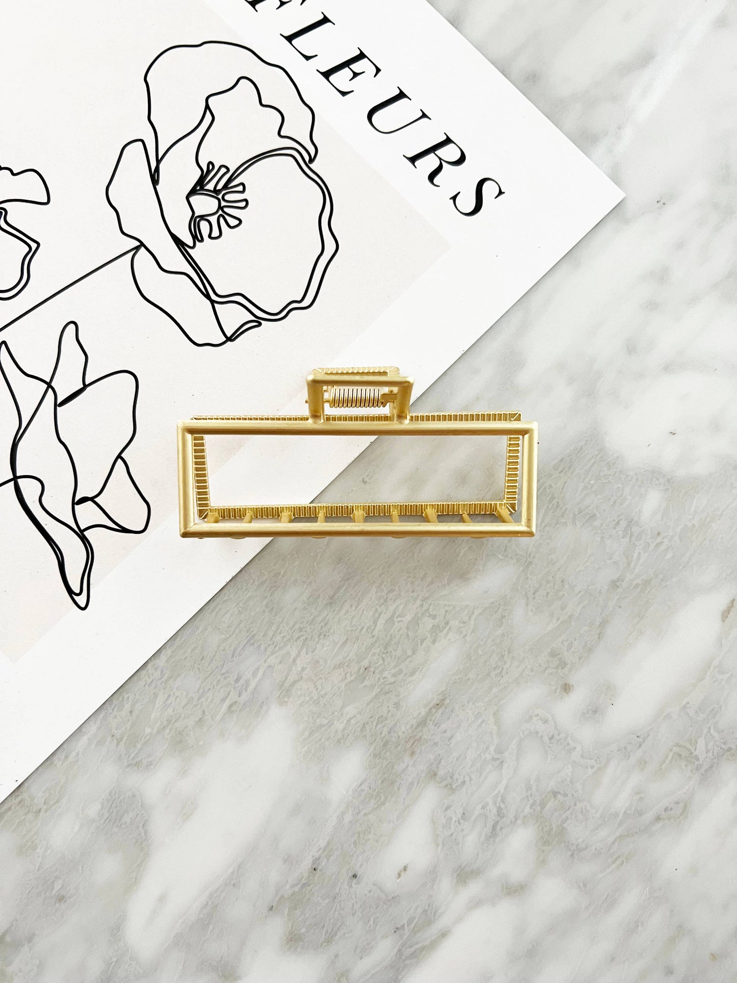 Hair Clips - Matte Gold