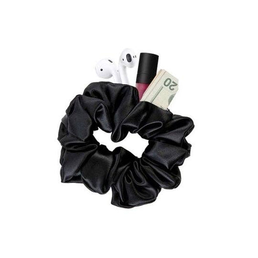 Scrunchies With Hidden Pocket - 3 Pcs