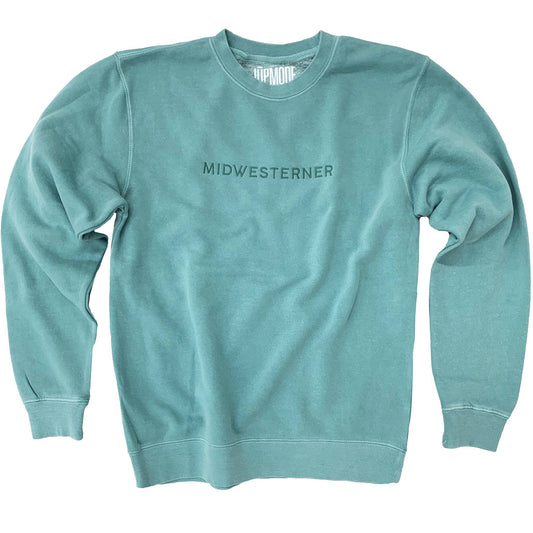 Midwesterner Embroidered Sweatshirt: Mint