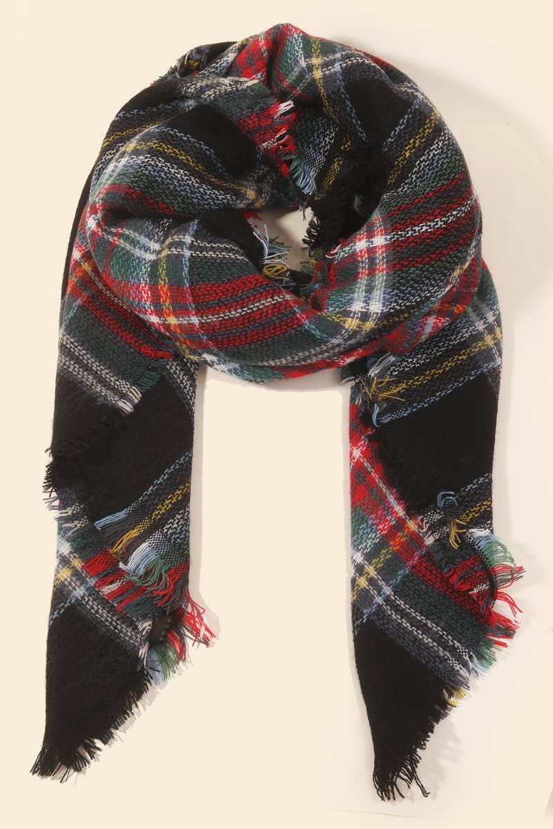 Dark Plaid Scarf