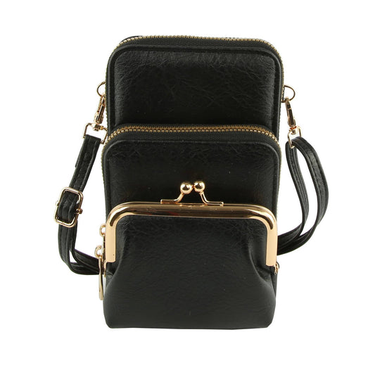 Crossbody Double Zip Handbag