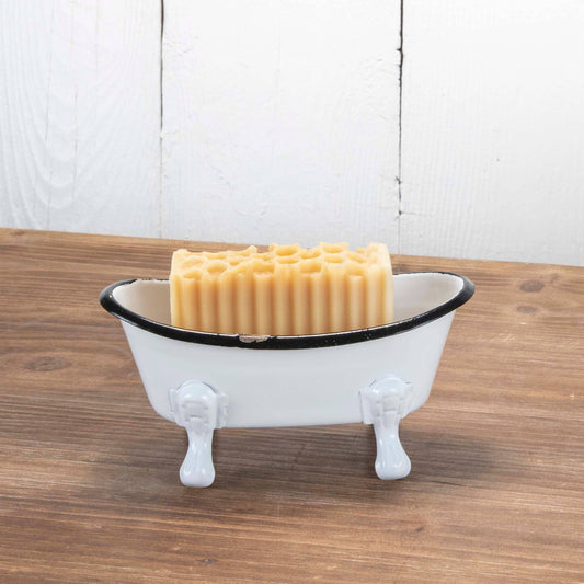 Mini Distressed Enamel Bathtub Soap Dish